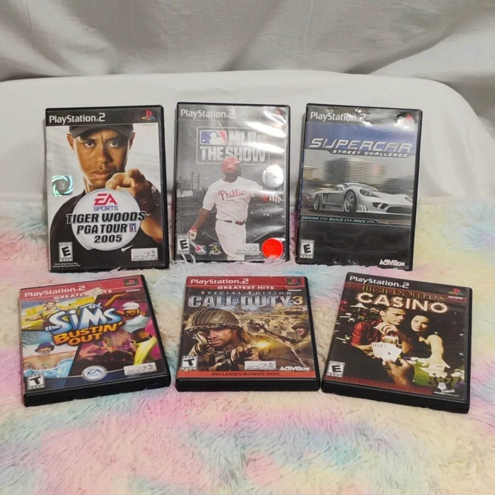 PlayStation 2 Game 6Pc Game Bundle Gently Worn